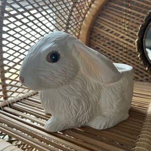 White Bunny Planter